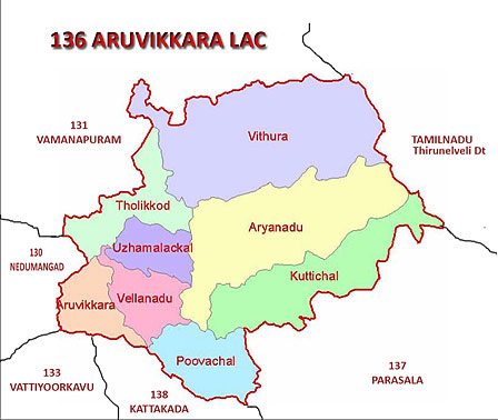 Aruvikkara Assembly Constituency- Map